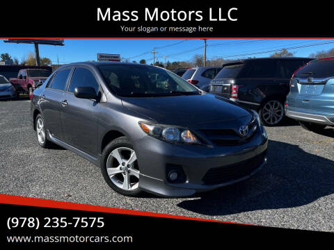 2012 Toyota Corolla for sale at Mass Motors LLC in Worcester MA