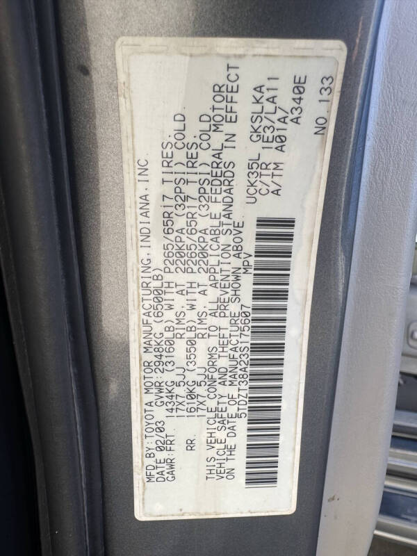 2003 Toyota Sequoia Limited