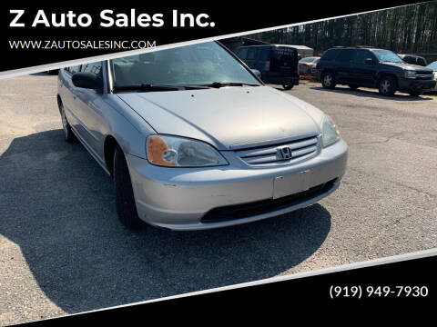 2003 Honda Civic for sale at Z Auto Sales Inc. in Rocky Mount NC