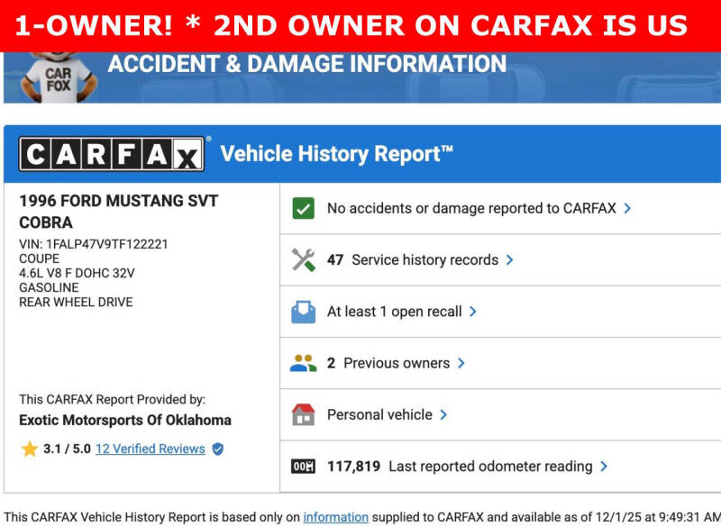 1996 Ford Mustang SVT Cobra
