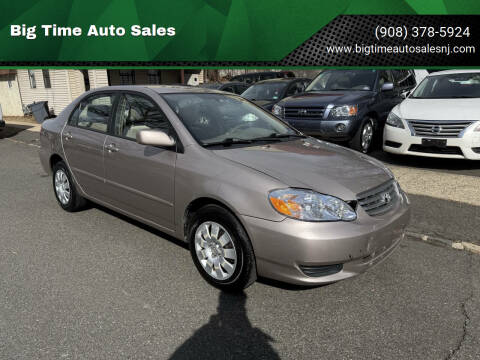 2003 Toyota Corolla for sale at Big Time Auto Sales in Vauxhall NJ