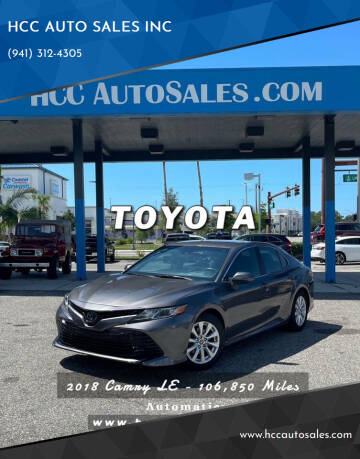 2018 Toyota Camry for sale at HCC AUTO SALES INC in Sarasota FL