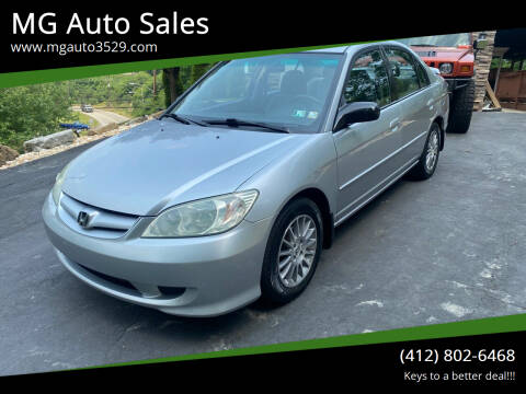 2005 Honda Civic for sale at MG Auto Sales in Pittsburgh PA