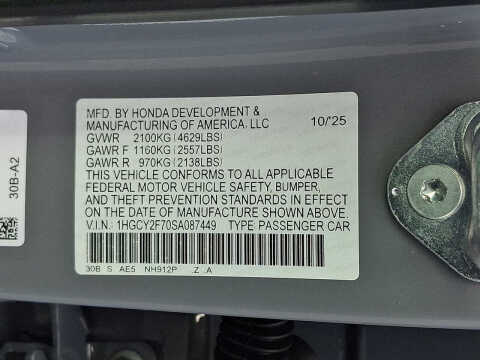 2025 Honda Accord Hybrid Sport-L