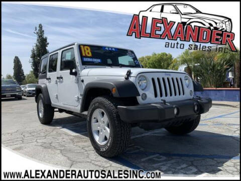2018 Jeep Wrangler JK Unlimited for sale at Alexander Auto Sales Inc in Whittier CA