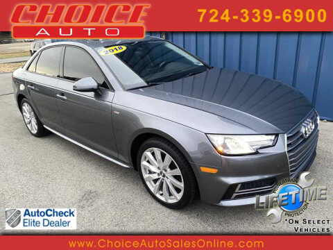 2018 Audi A4 for sale at CHOICE AUTO SALES in Murrysville PA