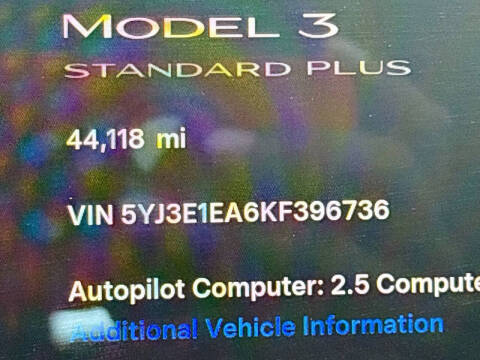 2019 Tesla Model 3 Standard Range Plus