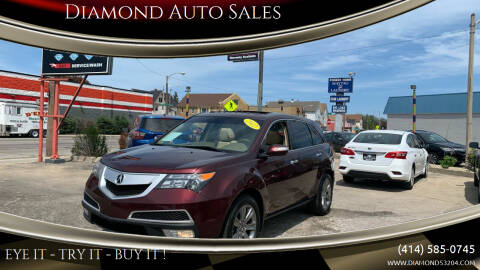2012 Acura MDX for sale at DIAMOND AUTO SALES LLC in Milwaukee WI