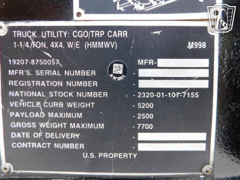 1991 AM General Hummer