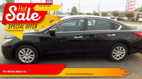 2016 Nissan Altima for sale at Pro-Motion Motor Co in Lincolnton NC