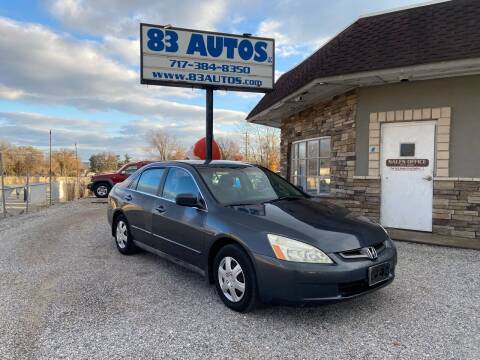 2003 Honda Accord for sale at 83 Autos in York PA