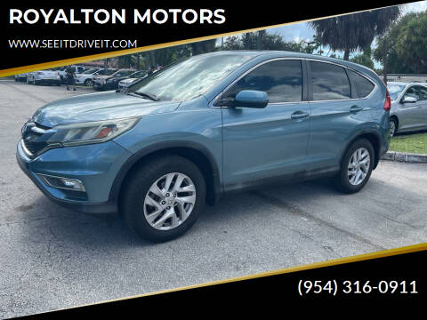 2016 Honda CR-V for sale at ROYALTON MOTORS in Plantation FL
