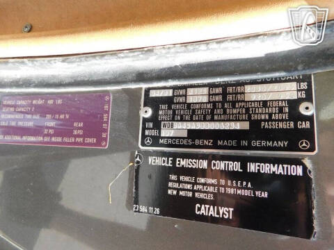1981 Mercedes-Benz 380-Class 380 SL