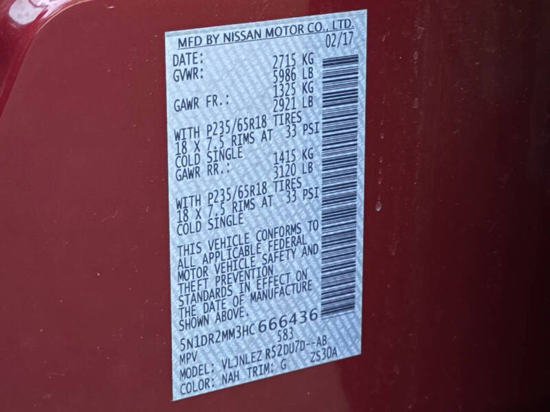 2017 Nissan Pathfinder SV