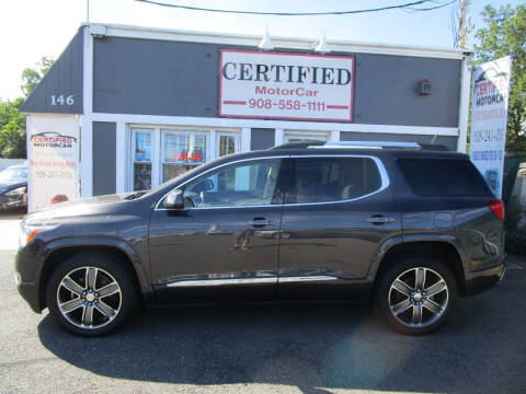 2017 GMC Acadia for sale at CERTIFIED MOTORCAR LLC in Roselle Park NJ