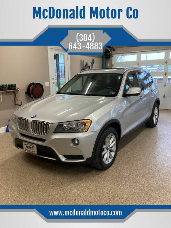 2013 BMW X3 for sale at McDonald Motor Co in Harrisville WV