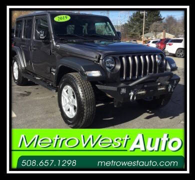 2019 Jeep Wrangler Unlimited for sale at Metro West Auto in Bellingham MA