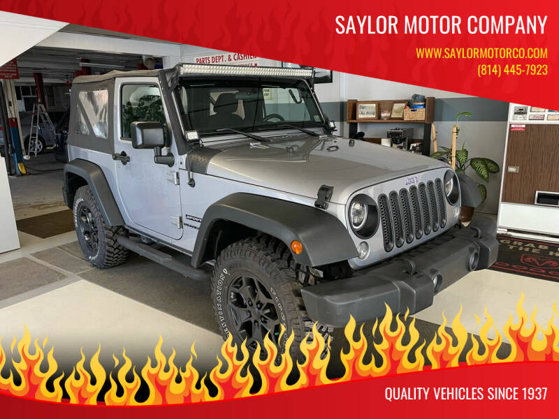 2016 Jeep Wrangler for sale at Saylor Motor Company in Somerset PA