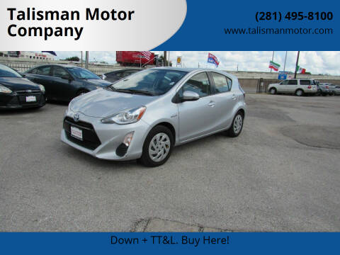 2016 Toyota Prius c for sale at Talisman Motor Company in Houston TX