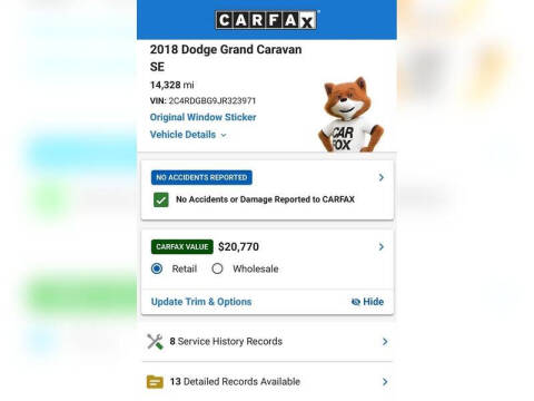 2018 Dodge Grand Caravan SE