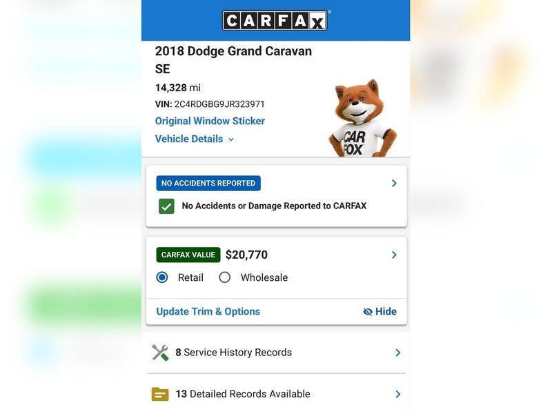 2018 Dodge Grand Caravan SE