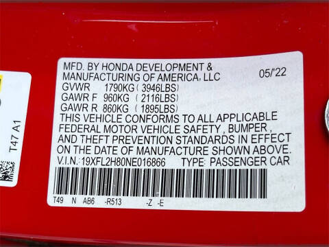 2022 Honda Civic Sport