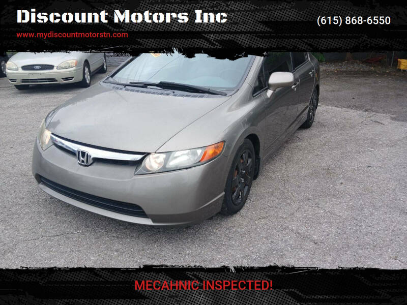 2007 Honda Civic for sale at Discount Motors Inc in Madison TN