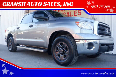 2012 Toyota Tundra for sale at CRANSH AUTO SALES, INC in Arlington TX