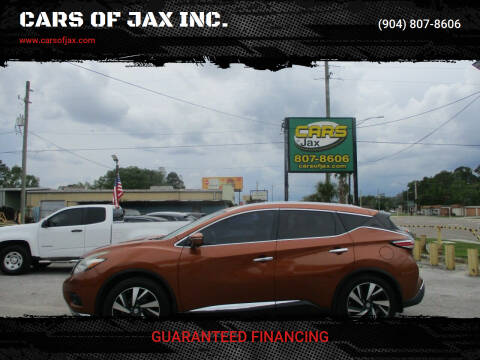 2015 Nissan Murano for sale at CARS OF JAX INC. in Jacksonville FL