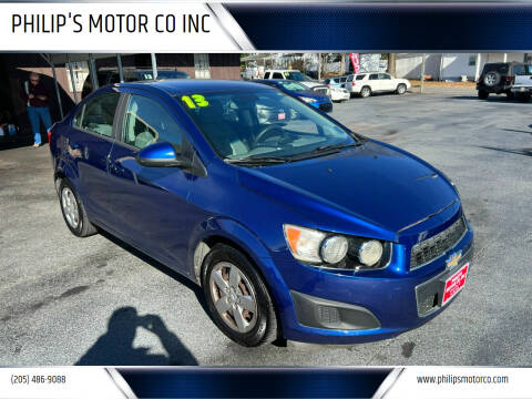 2013 Chevrolet Sonic for sale at PHILIP'S MOTOR CO INC in Haleyville AL