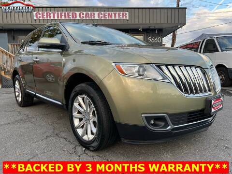 2013 Lincoln MKX for sale at CERTIFIED CAR CENTER in Fairfax VA