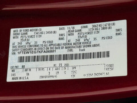 2019 Ford F-150 Limited