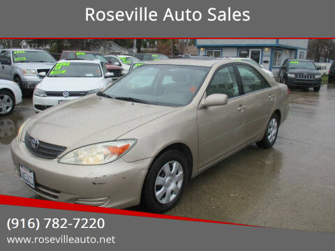 2002 Toyota Camry for sale at Roseville Auto Sales in Roseville CA