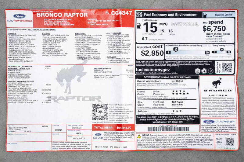 2023 Ford Bronco Raptor