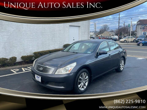 2008 Infiniti G35 for sale at Unique Auto Sales Inc. in Clifton NJ