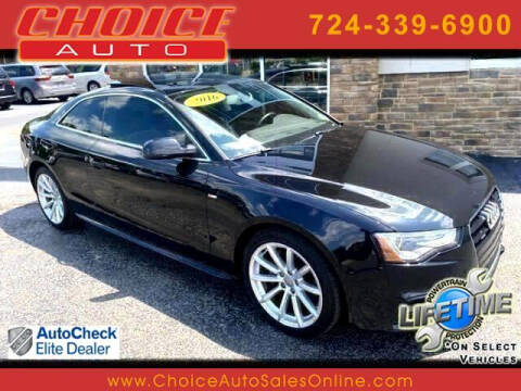 2016 Audi A5 for sale at CHOICE AUTO SALES in Murrysville PA