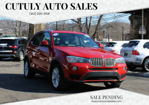 2017 BMW X3 for sale at Cutuly Auto Sales in Pittsburgh PA