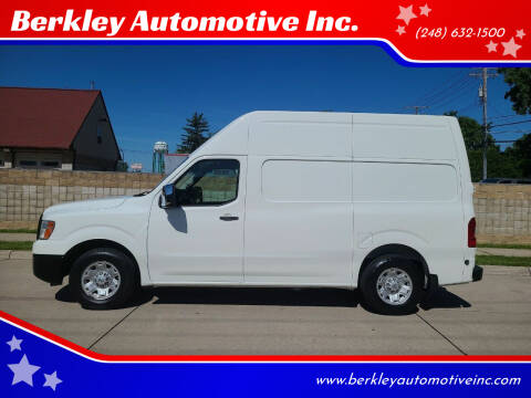 2019 Nissan NV for sale at Berkley Automotive Inc. in Berkley MI