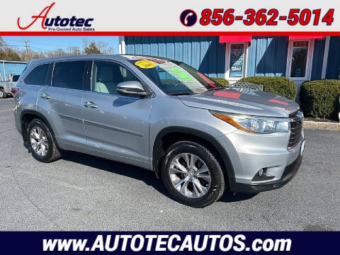 2015 Toyota Highlander for sale at Autotec Auto Sales in Vineland NJ
