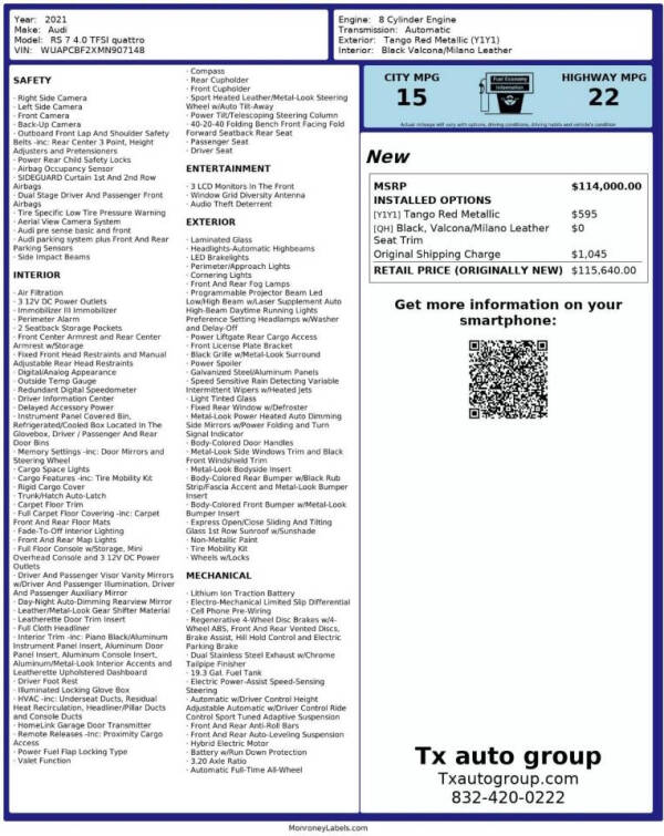 2021 Audi RS 7 4.0T quattro