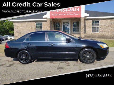 2007 Honda Accord for sale at All Credit Car Sales in Milledgeville GA