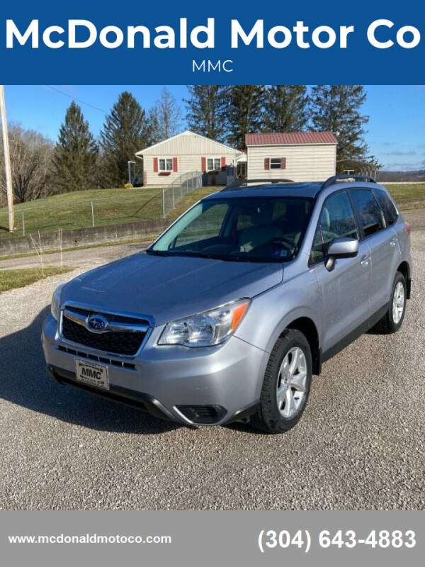 2016 Subaru Forester for sale at McDonald Motor Co in Harrisville WV