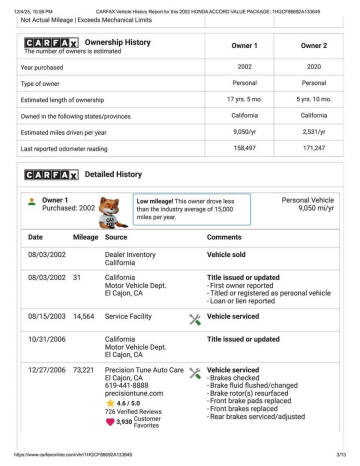 2002 Honda Accord Value Package