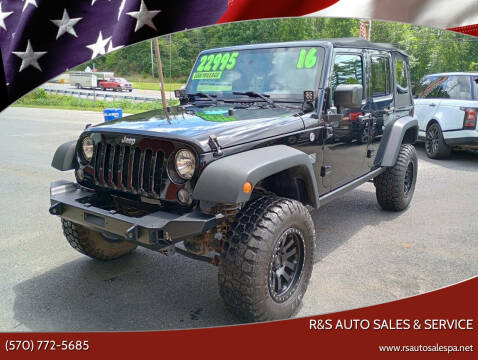 2016 Jeep Wrangler Unlimited for sale at R&S Auto Sales & SERVICE in Linden PA