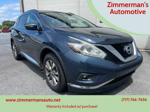 2015 Nissan Murano for sale at Zimmerman's Automotive in Mechanicsburg PA