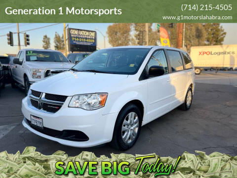 2016 Dodge Grand Caravan for sale at Generation 1 Motorsports in Whittier CA