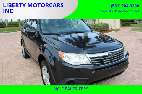 2010 Subaru Forester for sale at LIBERTY MOTORCARS INC in Royal Palm Beach FL