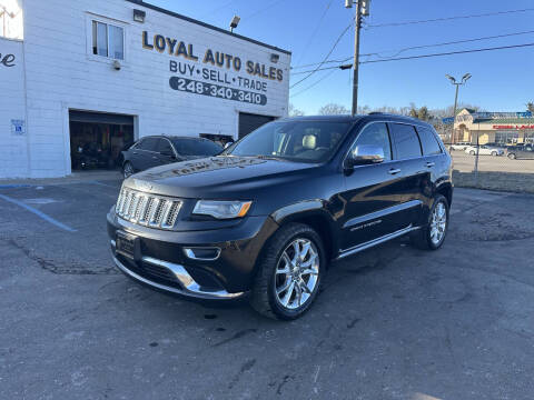 2015 Jeep Grand Cherokee for sale at Loyal Auto Sales in Pontiac MI