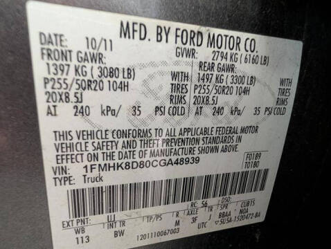 2012 Ford Explorer XLT