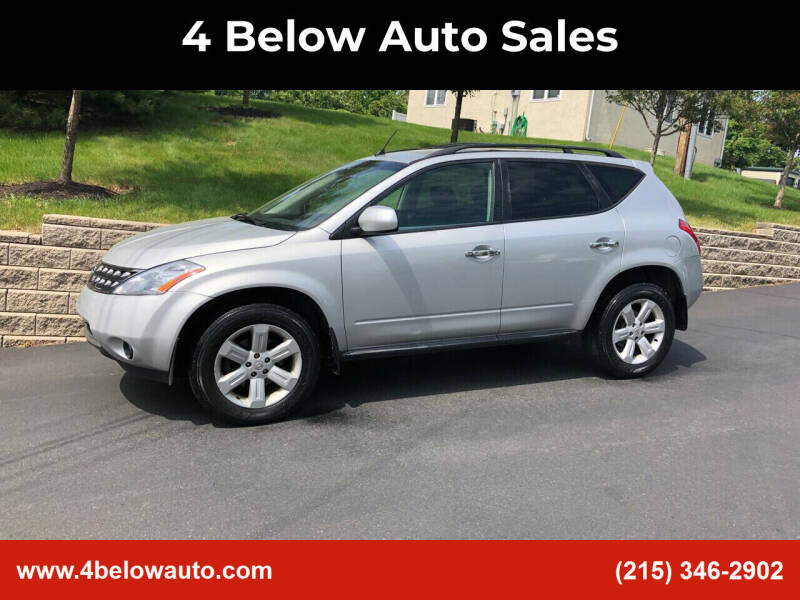 2006 Nissan Murano for sale at 4 Below Auto Sales in Willow Grove PA